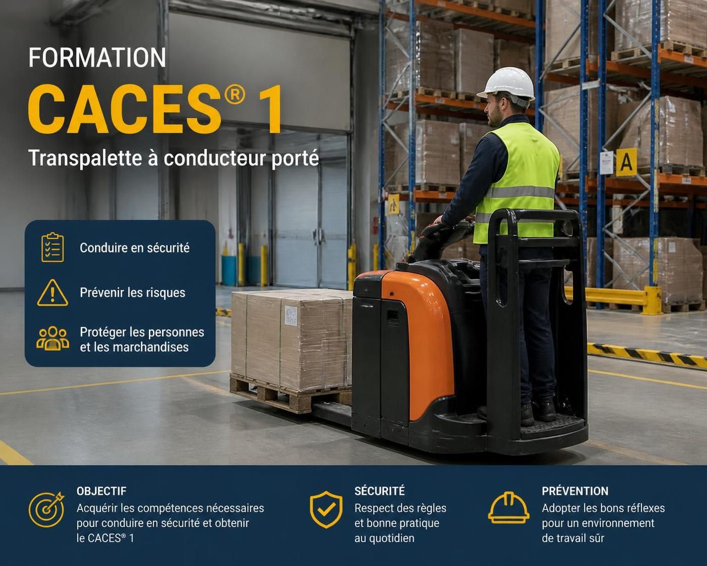 découvrez les compétences essentielles pour conduire un transpalette caces 1 en toute sécurité et assurer une manutention efficace sur votre lieu de travail.